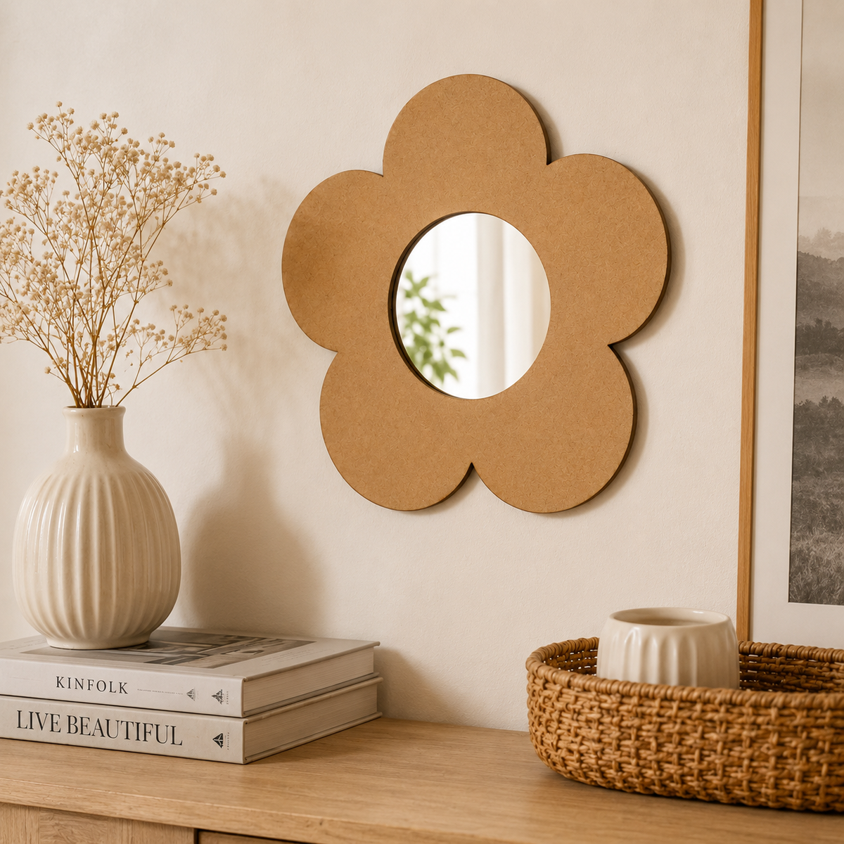 Flower MDF Wooden Cutout | Laser Cut Floral Shape for Painting, DIY Crafts & Home Decor