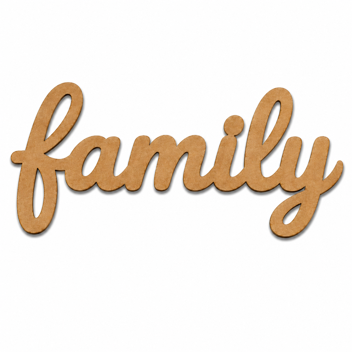 Family MDF Wooden Word Cutout | Script Family Sign for DIY Home & Wall Decor
