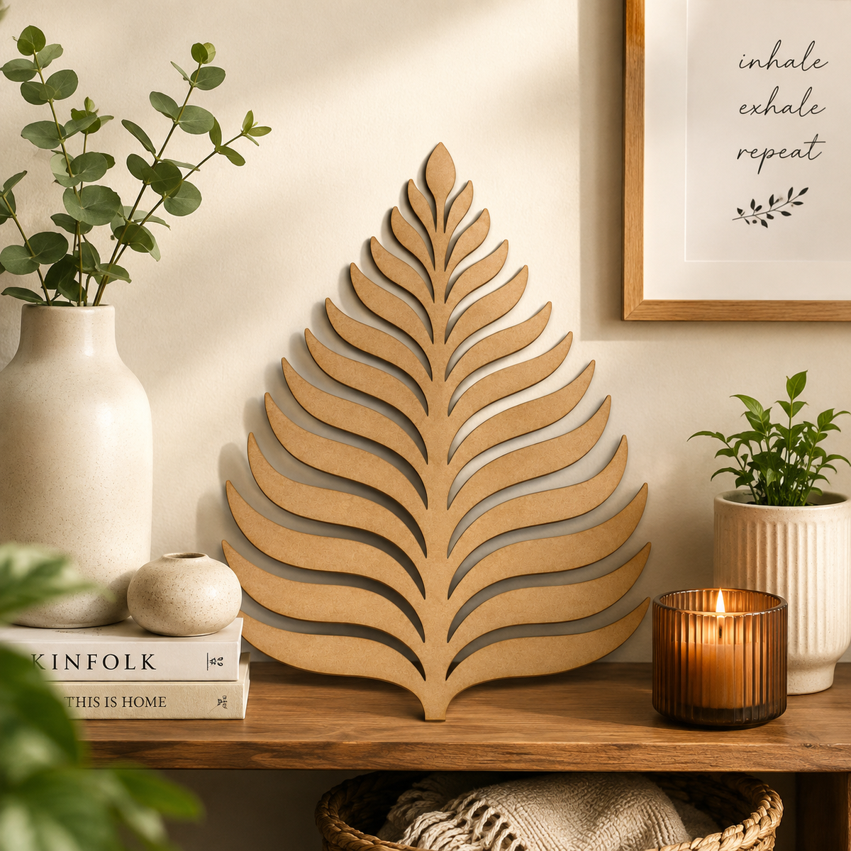 Tropical Leaf MDF Wooden Cutout | Laser Cut Botanical Leaf Shape for Painting, DIY Crafts & Home Decor