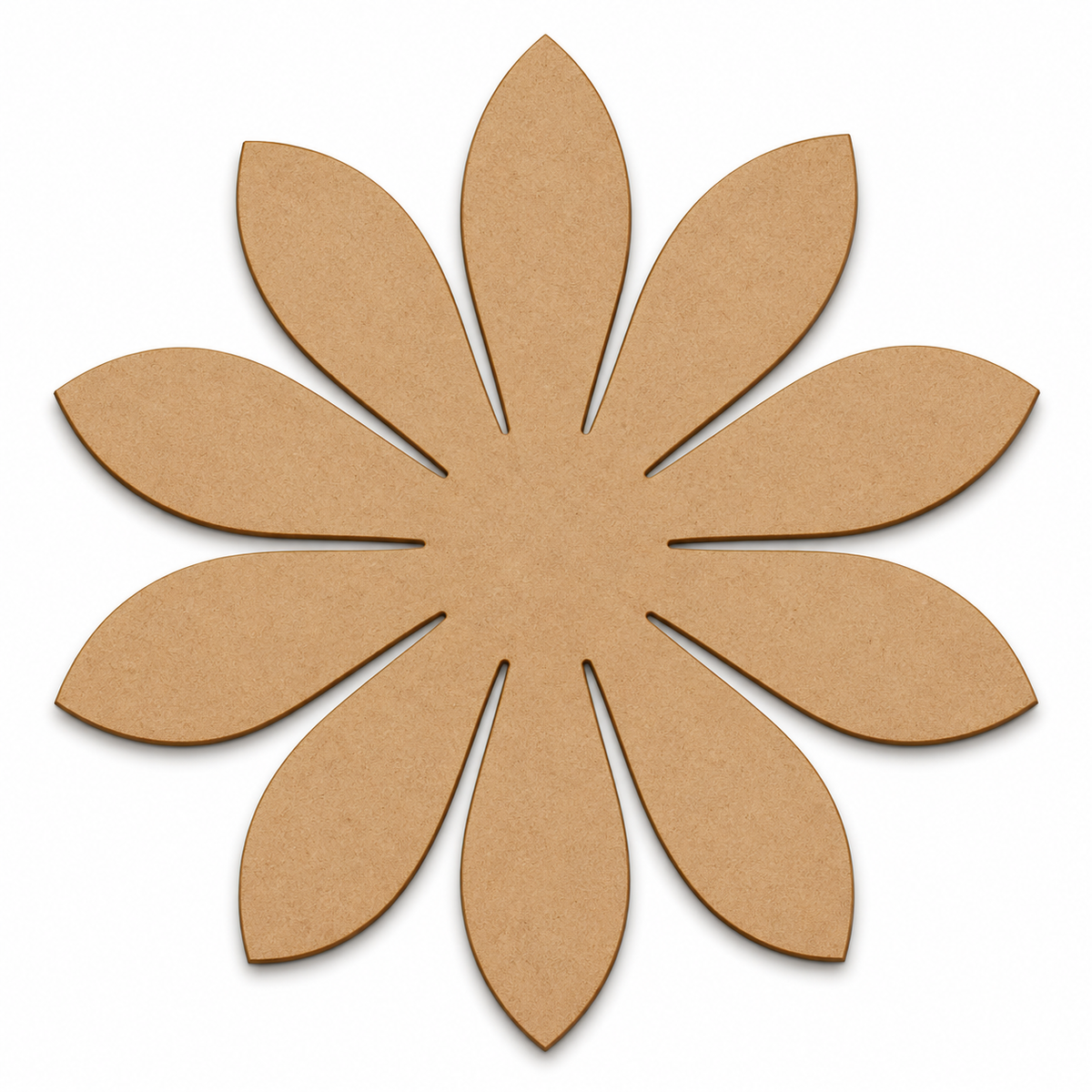 Laser-cut floral MDF wooden cutout for painting, resin art, DIY crafts, floral décor and handmade projects