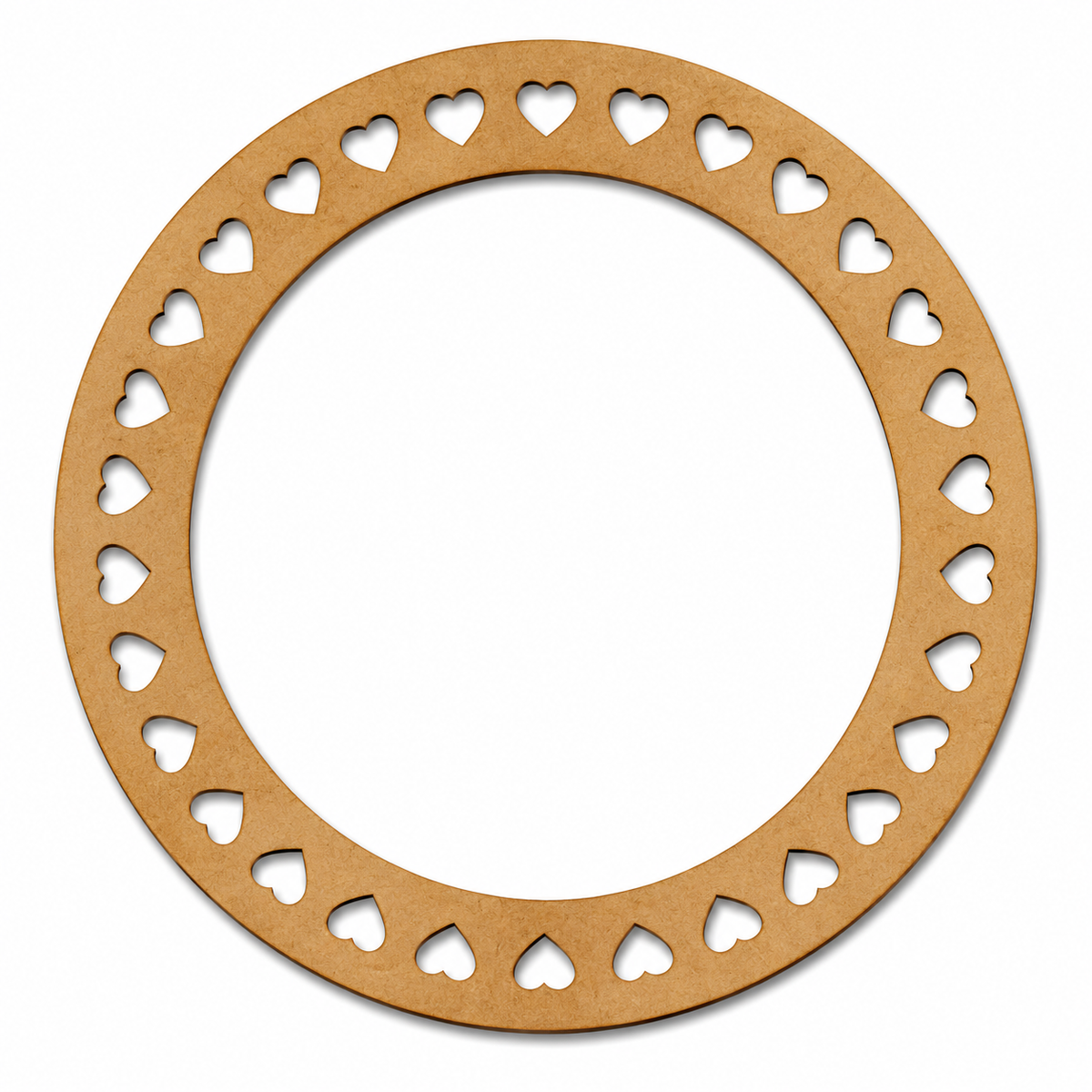 Round heart border MDF ring wooden craft blank for resin art, Lippan art, painting, wreath making and DIY home décor