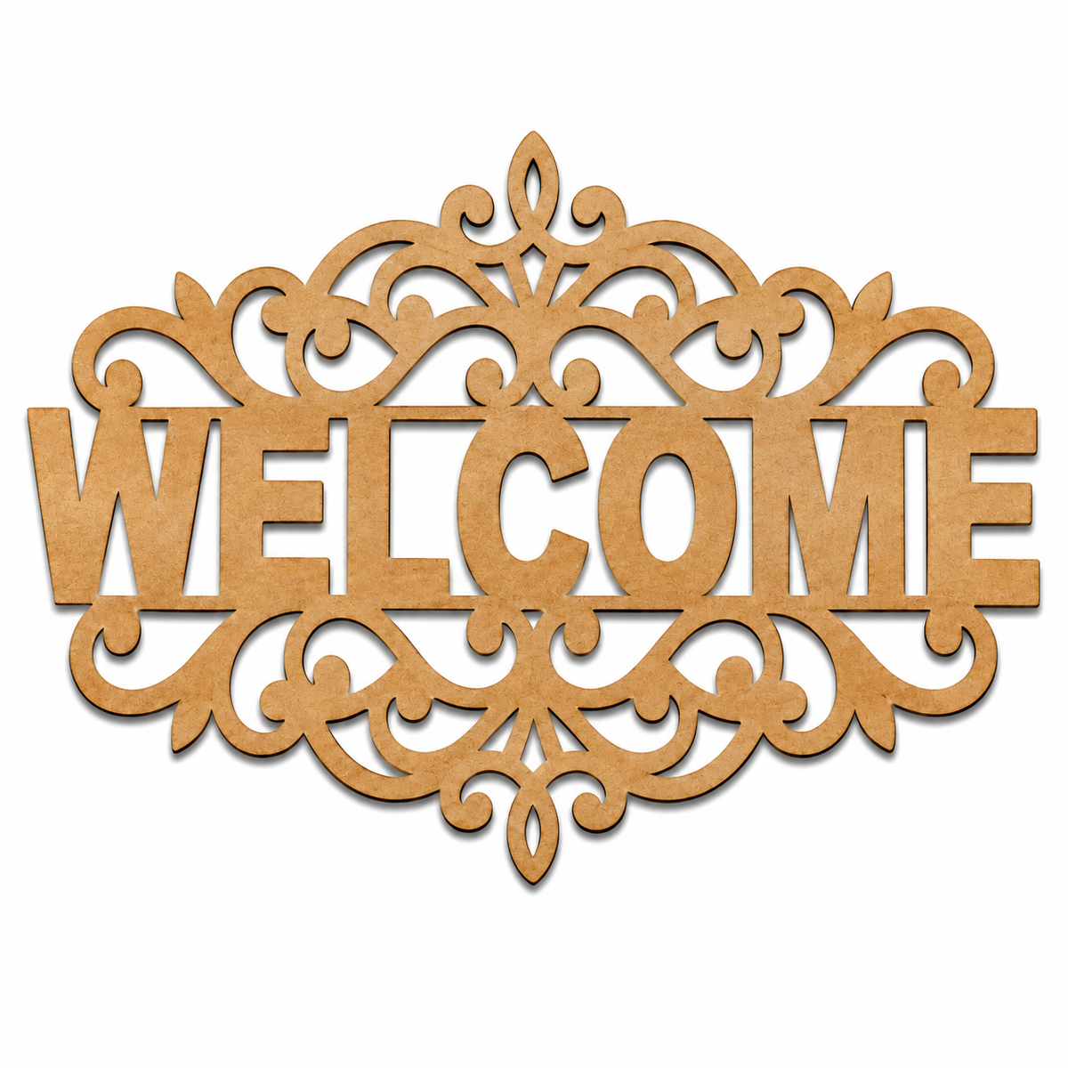 Welcome MDF Wooden Wall Decor Cutout | Decorative Welcome Sign for DIY Home & Door Decor