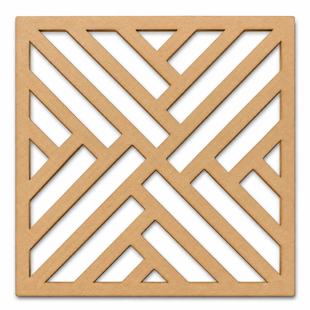 Modern Geometric MDF Wall Panel | Laser Cut Wooden Decorative Wall Decor