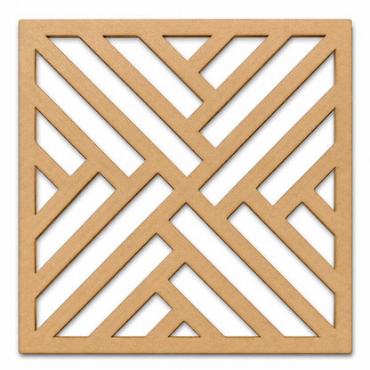 Modern Geometric MDF Wall Panel | Laser Cut Wooden Decorative Wall Decor