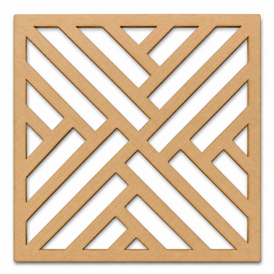 Modern Geometric MDF Wall Panel | Laser Cut Wooden Decorative Wall Decor
