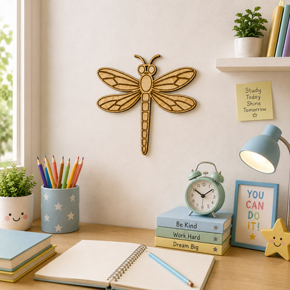 Dragonfly MDF Wooden Cutout | Insect Shape for DIY Painting & Craft