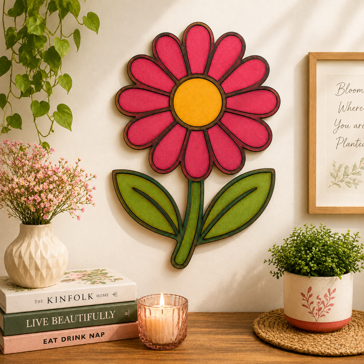 Sunflower MDF Wooden Cutout | Laser Cut Flower Shape for Painting, DIY Crafts & Home Decor