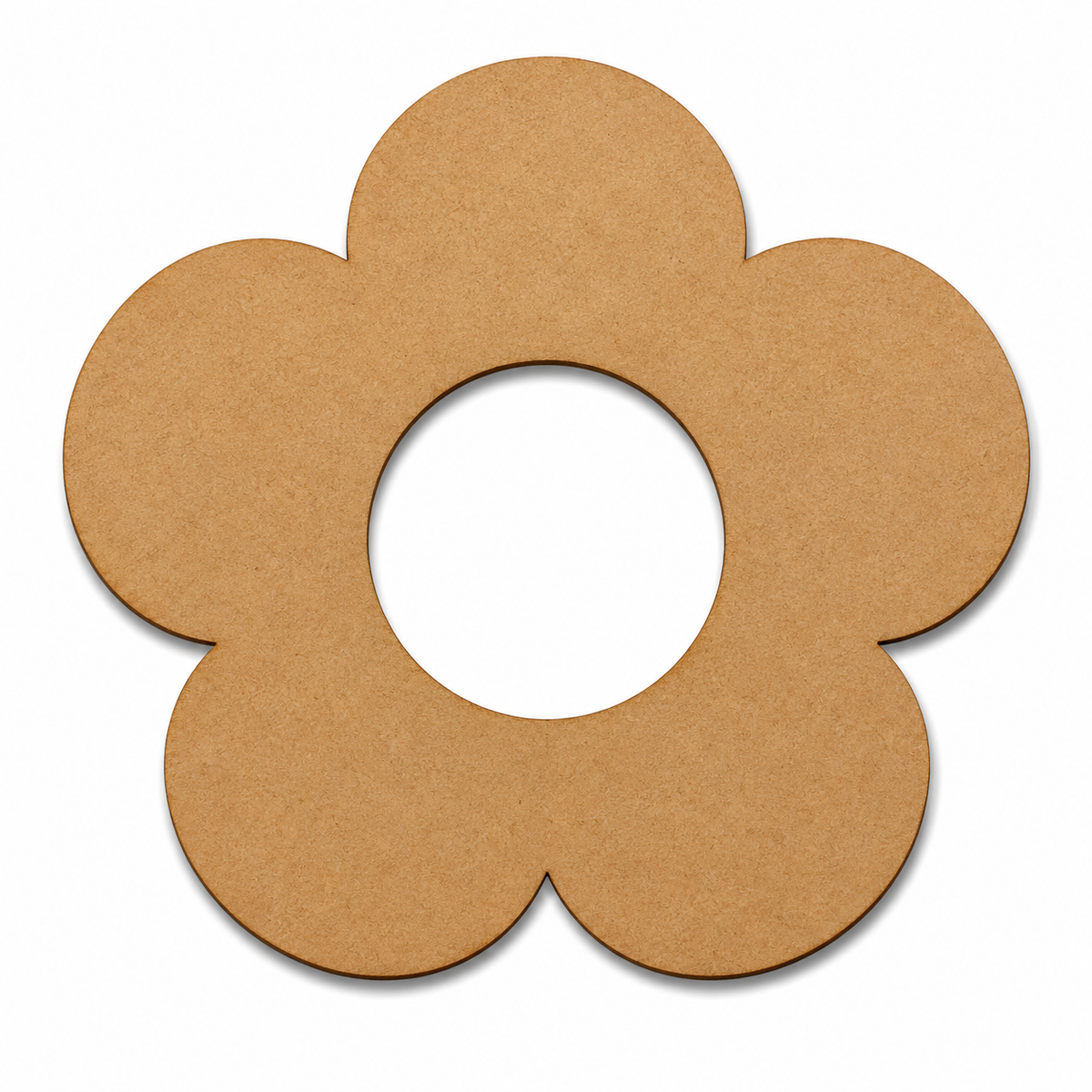 Flower MDF Wooden Cutout | Laser Cut Floral Shape for Painting, DIY Crafts & Home Decor