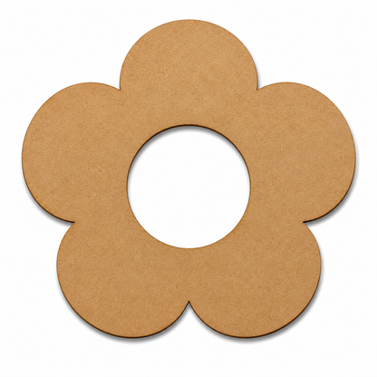 Flower MDF Wooden Cutout | Laser Cut Floral Shape for Painting, DIY Crafts & Home Decor