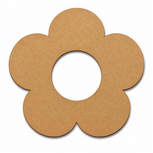 Flower MDF Wooden Cutout | Laser Cut Floral Shape for Painting, DIY Crafts & Home Decor