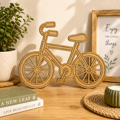 Bicycle MDF Wooden Cutout Blank | Wooden Cycle Shape for DIY Crafts, Painting & Home Décor