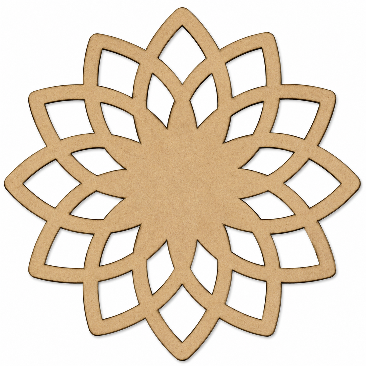 Floral Mandala MDF Wall Decor | Laser Cut Wooden Decorative Wall Hanging