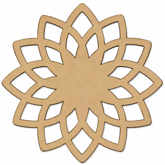 Floral Mandala MDF Wall Decor | Laser Cut Wooden Decorative Wall Hanging