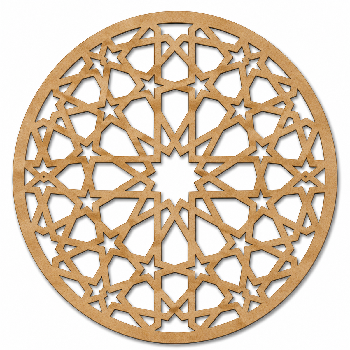 Islamic Geometric Mandala MDF Wall Decor | Laser Cut Wooden Decorative Wall Hanging