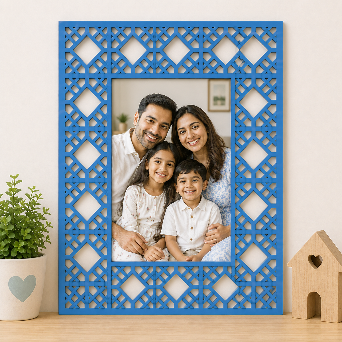 Decorative Geometric MDF Photo Frame | Laser Cut Wooden DIY Picture Frame for Painting & Resin Art