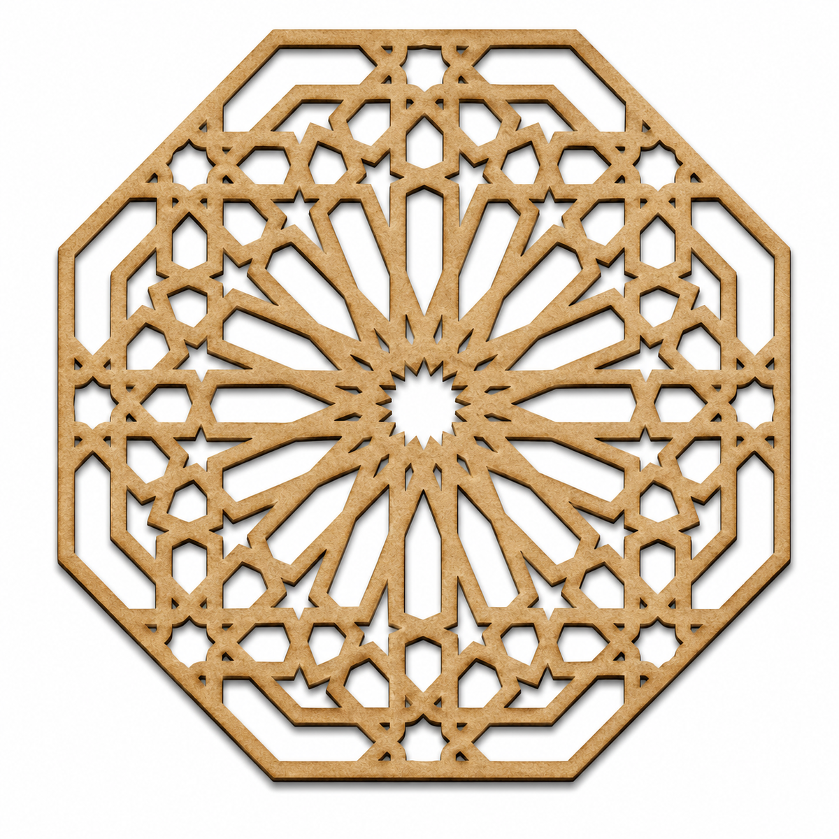 Geometric MDF Wall Decor | Laser Cut Moroccan Mandala Wall Panel
