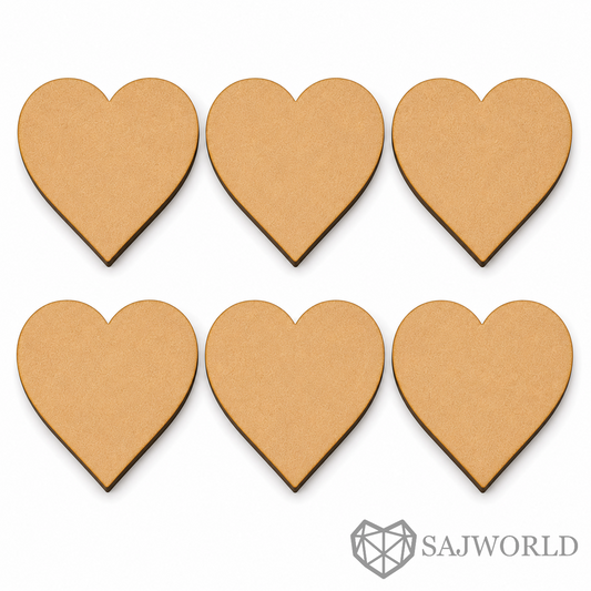 Heart MDF Wooden Cutout Base for DIY Painting, Resin Art, Romantic Decor & Wall Art