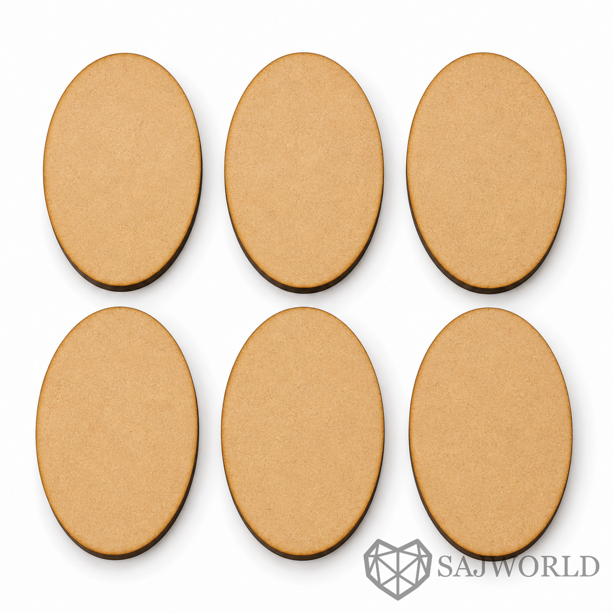 Oval MDF Wooden Cutout Base for DIY Painting, Resin Art, Name Board, Wall Decor
