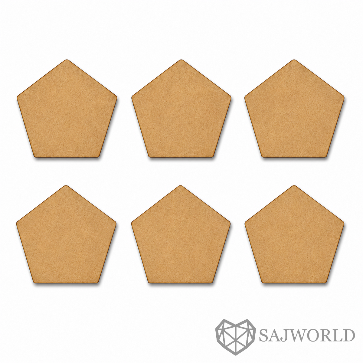Pentagon MDF Wooden Cutout Base for DIY Painting, Resin Art, Wall hangings & Lippan Art