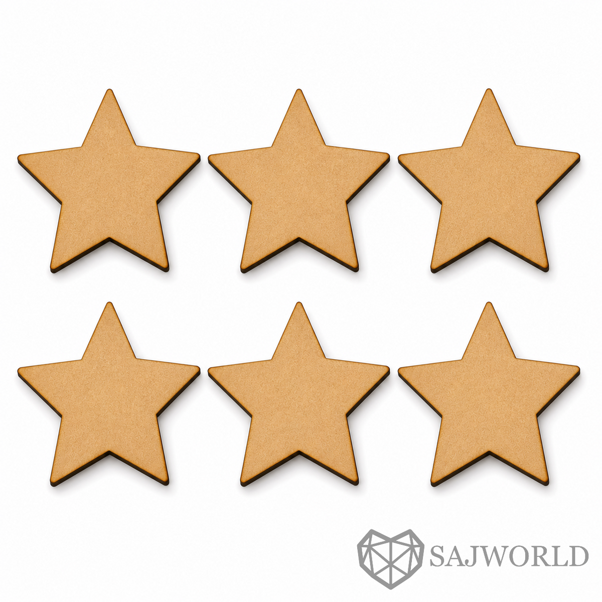 Star MDF Wooden Cutout Base for DIY Painting, Resin Art, Fridge magnet, Wall decor