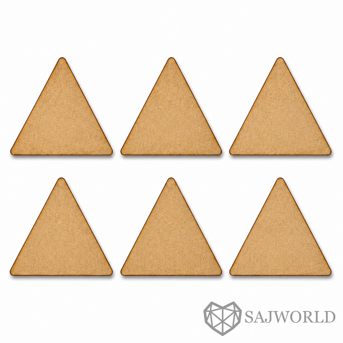 Triangle MDF Wooden Cutout Base for DIY Painting, Fridge Magnets, Resin Art & Lippan Art