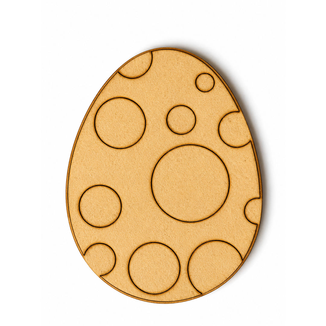 Decorative Easter Egg MDF Wooden Cutout | Unfinished Wooden Shape for Painting, Resin Art & DIY Crafts