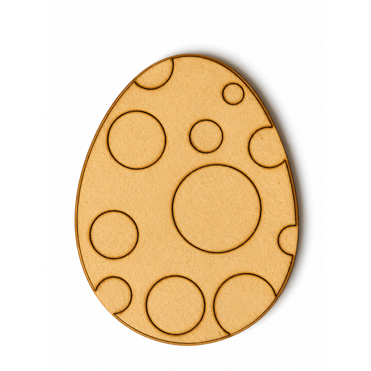 Decorative Easter Egg MDF Wooden Cutout | Unfinished Wooden Shape for Painting, Resin Art & DIY Crafts