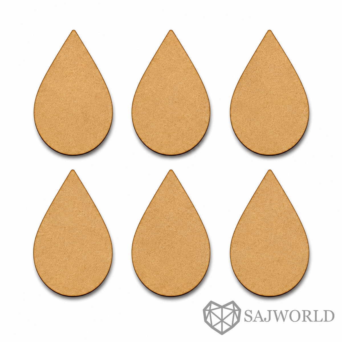 Teardrop MDF Wooden Cutout Base for DIY Painting, Resin Art, Wall Decor & Fridge magnet