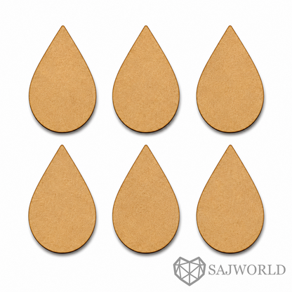 Teardrop MDF Wooden Cutout Base for DIY Painting, Resin Art, Wall Decor & Fridge magnet