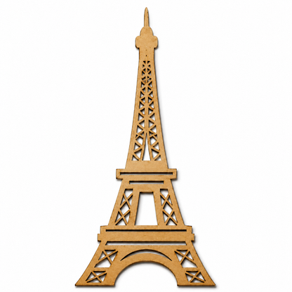 Eiffel Tower Wooden MDF Cutout | Laser Cut Paris Landmark Craft Shape for DIY Home Decor & Art Projects