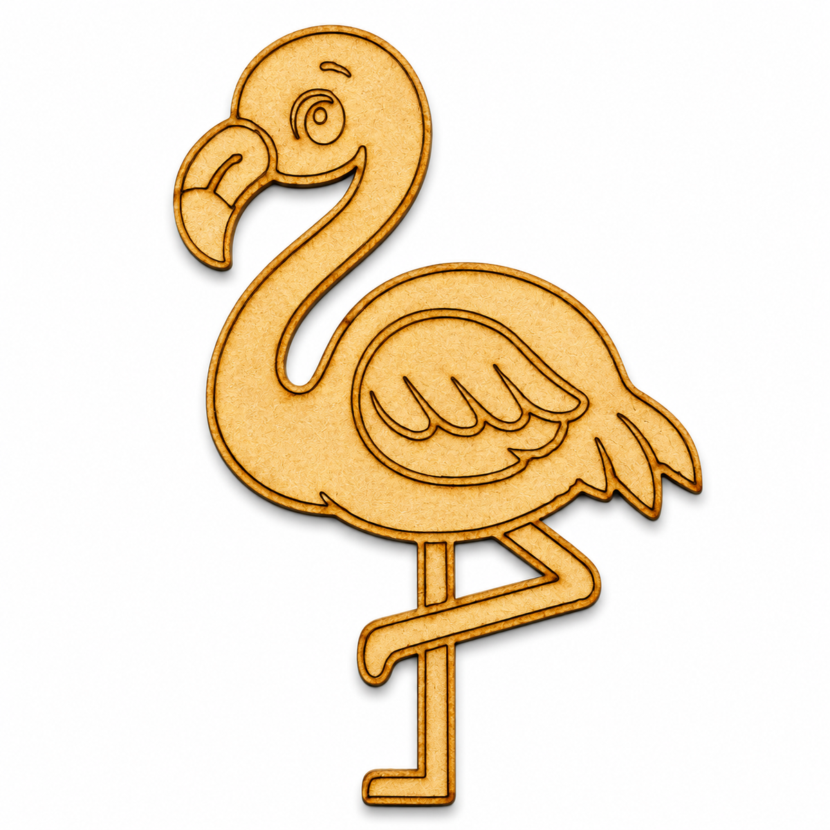 Flamingo MDF Wooden Cutout | Laser Cut Bird Craft Shape for Painting, DIY Art & Home Decor