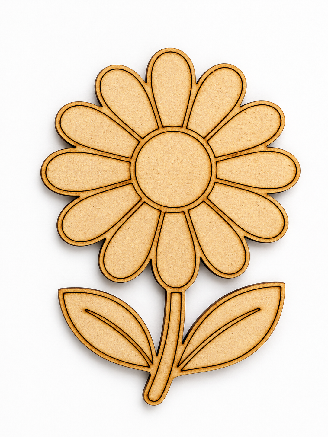 Sunflower MDF Wooden Cutout | Laser Cut Flower Shape for Painting, DIY Crafts & Home Decor