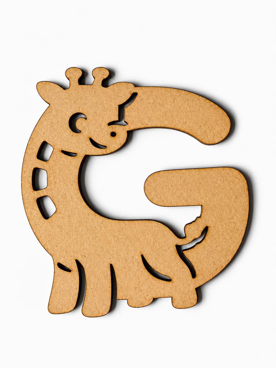 Fox Letter F MDF Wooden Cutout | Animal Alphabet F Craft Blank for Kids, Painting & Décor