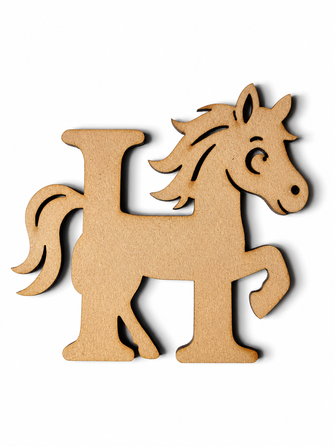 Fox Letter F MDF Wooden Cutout | Animal Alphabet F Craft Blank for Kids, Painting & Décor