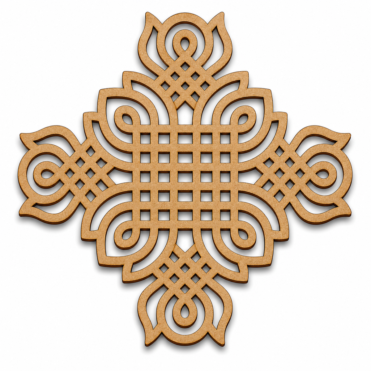 Kolam Muggu MDF wooden cutout for DIY wall décor and creative craft projects.