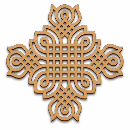Kolam Muggu MDF wooden cutout for DIY wall décor and creative craft projects.