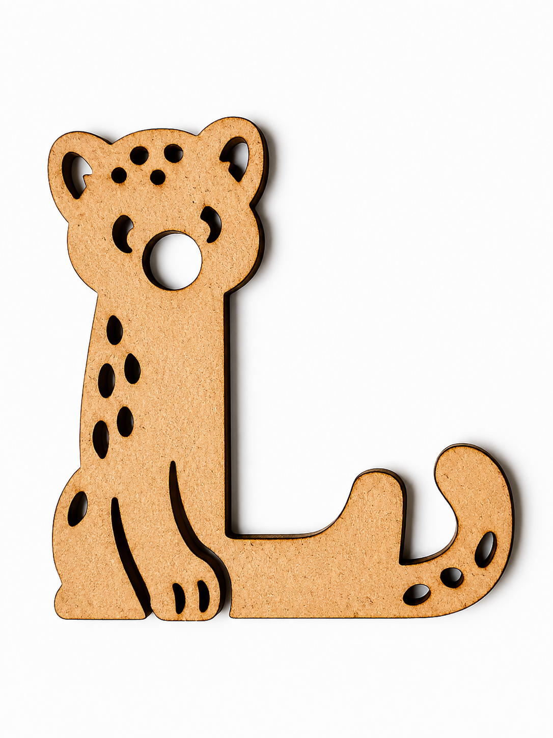 Fox Letter F MDF Wooden Cutout | Animal Alphabet F Craft Blank for Kids, Painting & Décor
