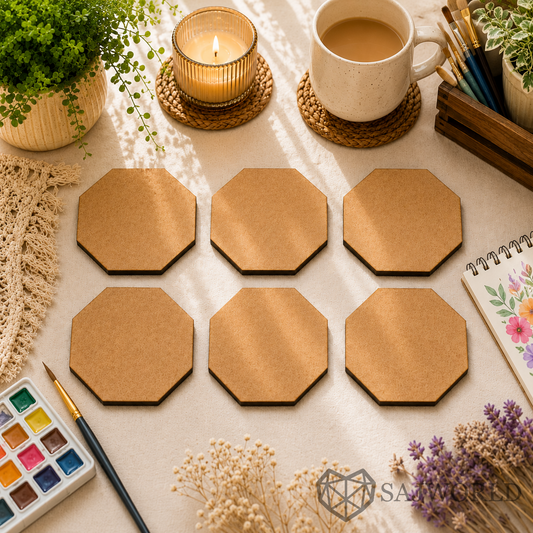 Octagon MDF Wooden Cutout Base for DIY Painting, Resin Art, DOT Mandala & Lippan Art