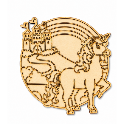 Unicorn MDF Wooden Cutout Blank for Nursery Décor, Kids Room Wall Art & DIY Crafts