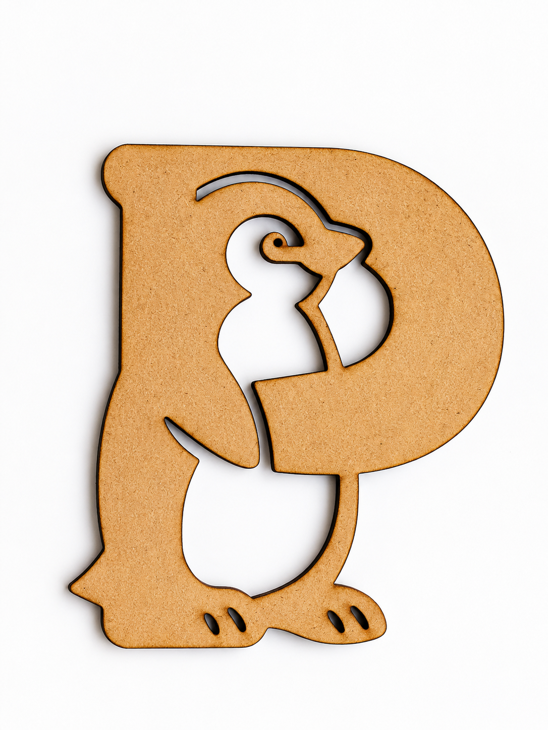Fox Letter F MDF Wooden Cutout | Animal Alphabet F Craft Blank for Kids, Painting & Décor