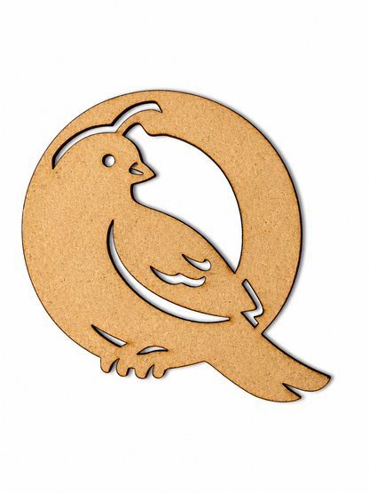 Fox Letter F MDF Wooden Cutout | Animal Alphabet F Craft Blank for Kids, Painting & Décor