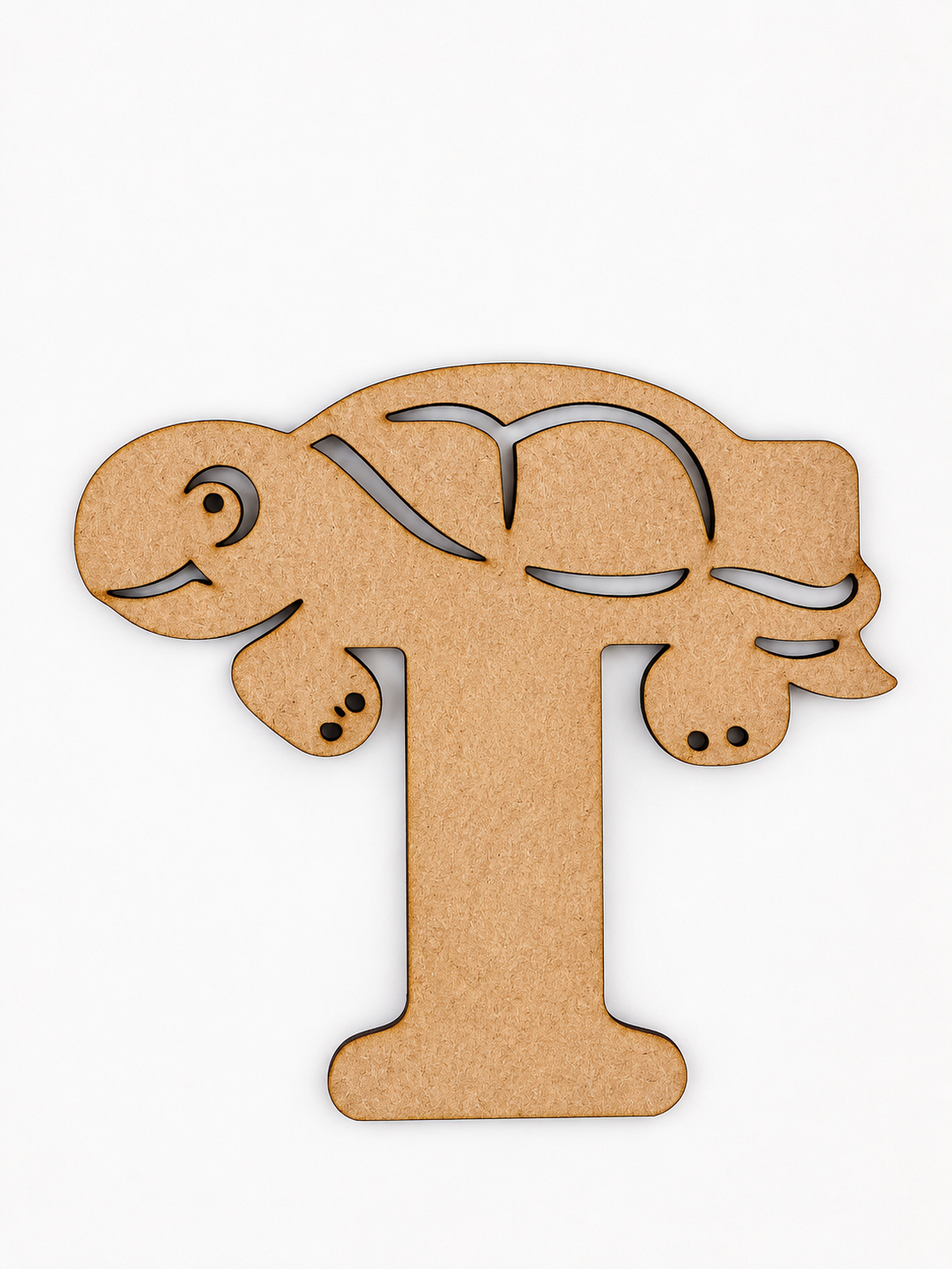 Fox Letter F MDF Wooden Cutout | Animal Alphabet F Craft Blank for Kids, Painting & Décor