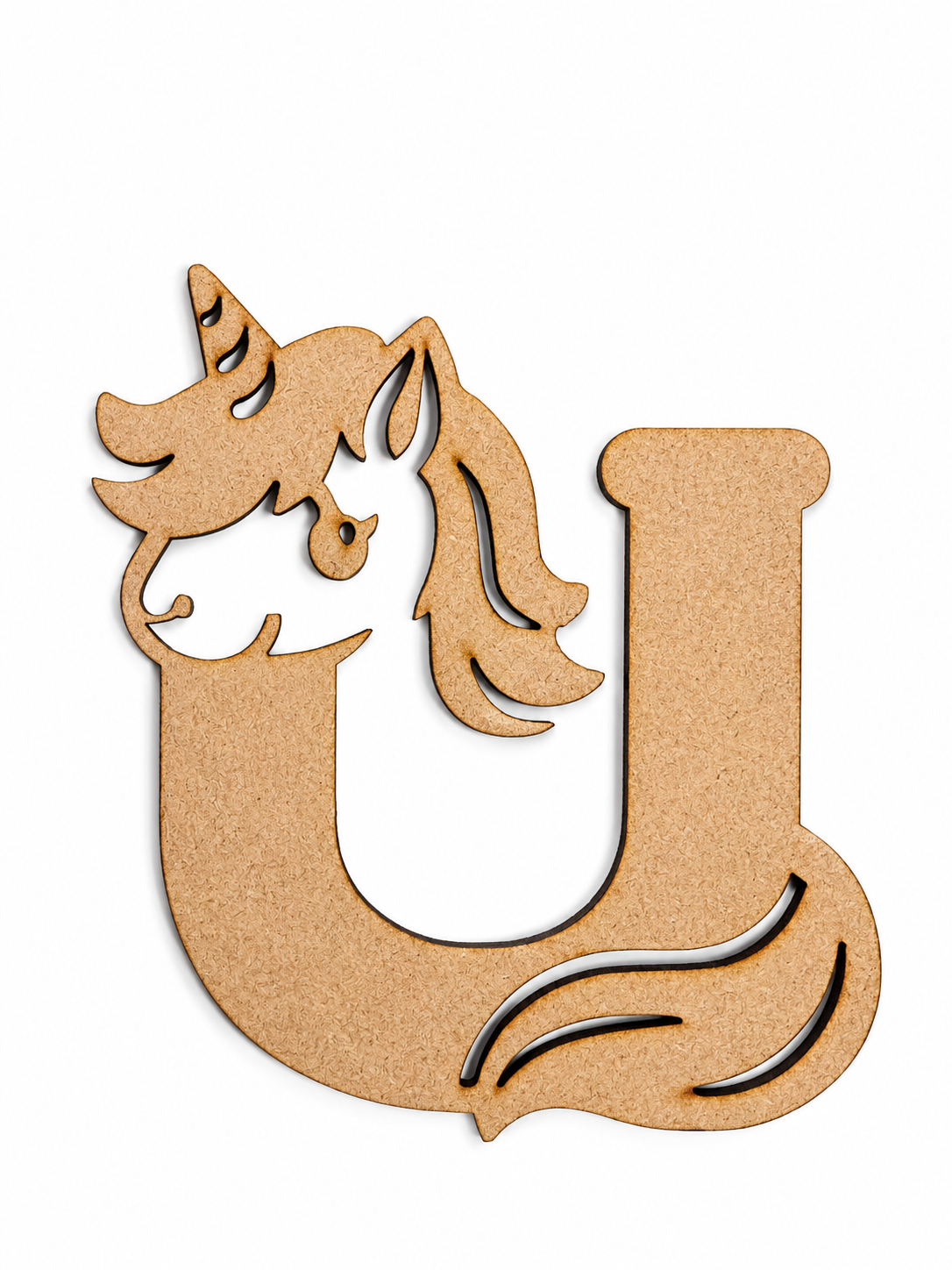 Fox Letter F MDF Wooden Cutout | Animal Alphabet F Craft Blank for Kids, Painting & Décor