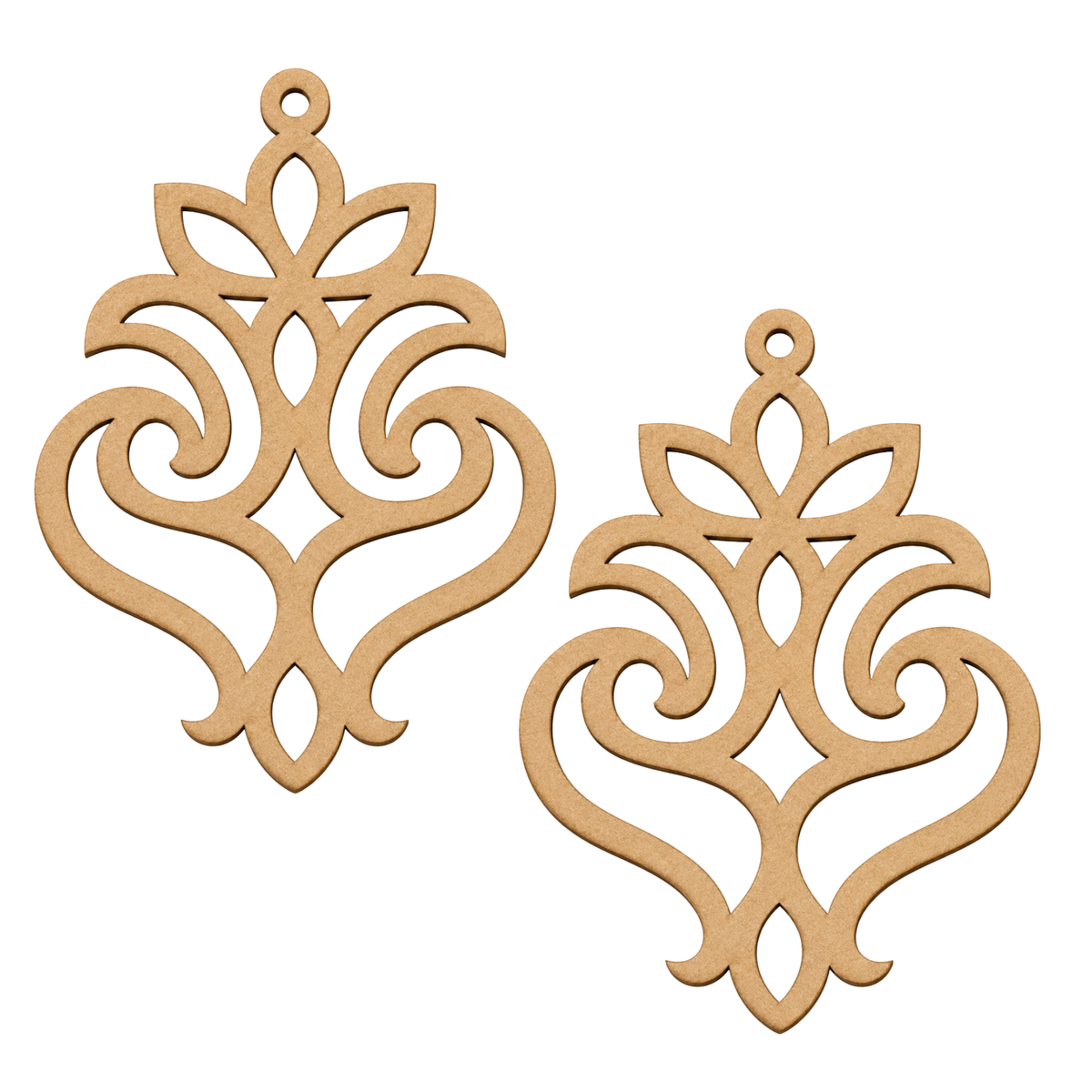 Ornate Boho MDF Earring Blanks | Laser Cut Wooden Filigree Earrings for DIY Jewelry Making
