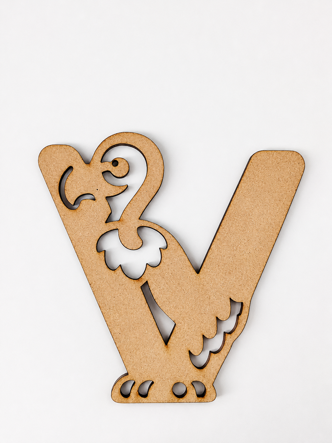 Fox Letter F MDF Wooden Cutout | Animal Alphabet F Craft Blank for Kids, Painting & Décor