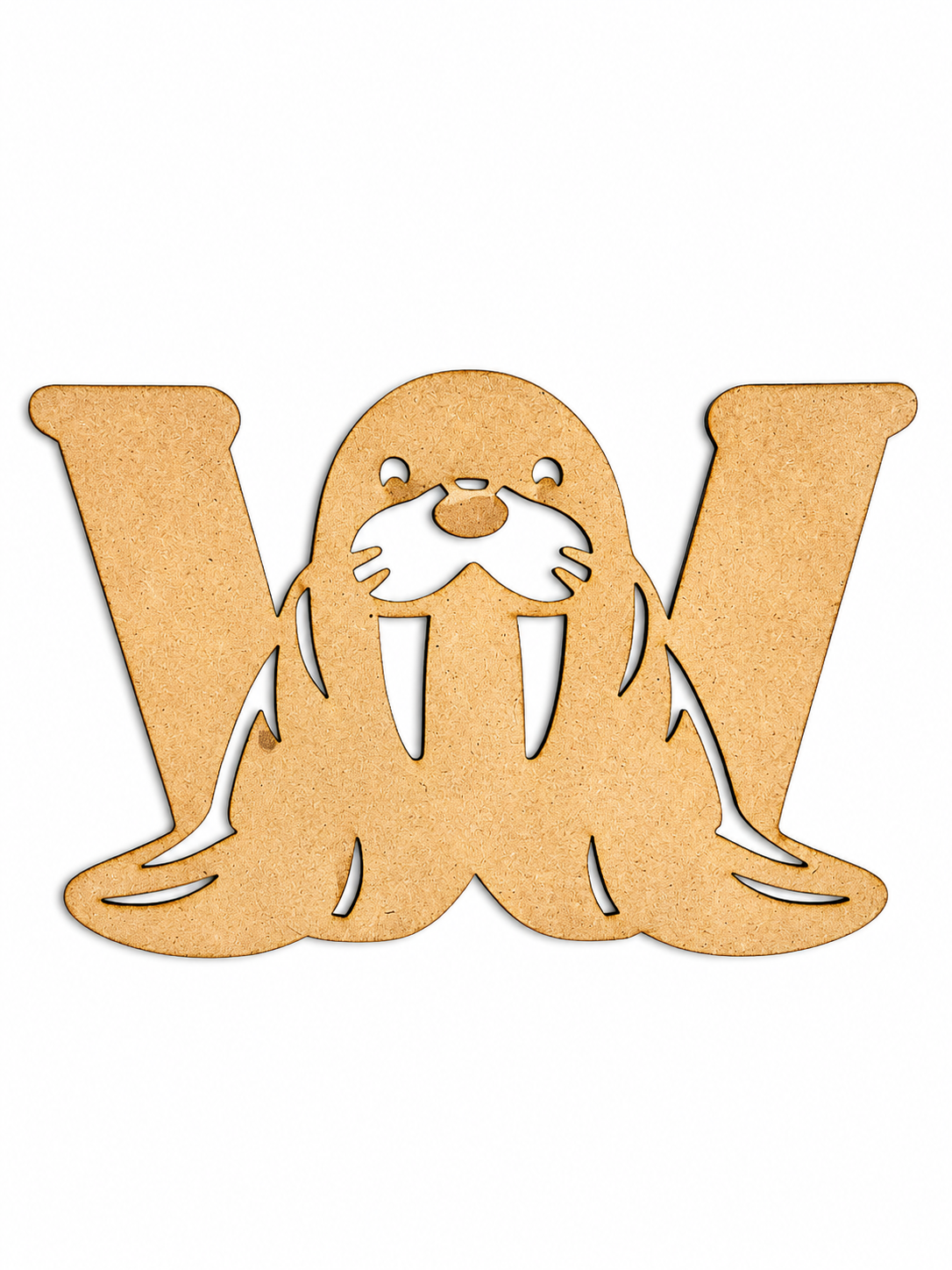 Fox Letter F MDF Wooden Cutout | Animal Alphabet F Craft Blank for Kids, Painting & Décor