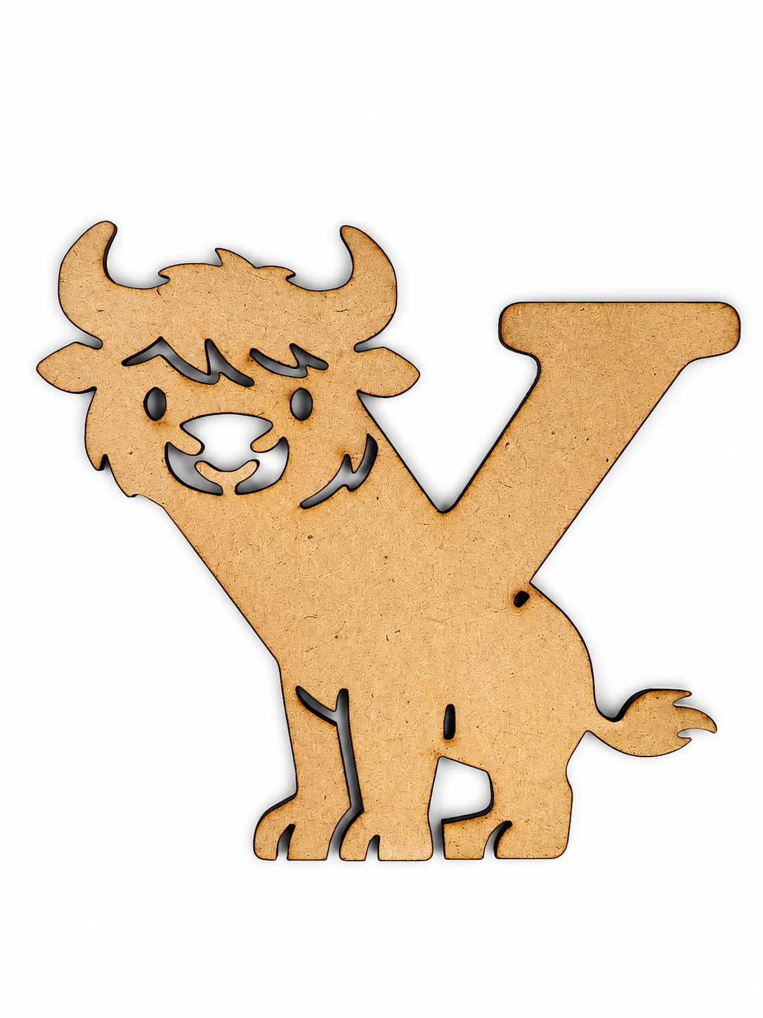 Fox Letter F MDF Wooden Cutout | Animal Alphabet F Craft Blank for Kids, Painting & Décor