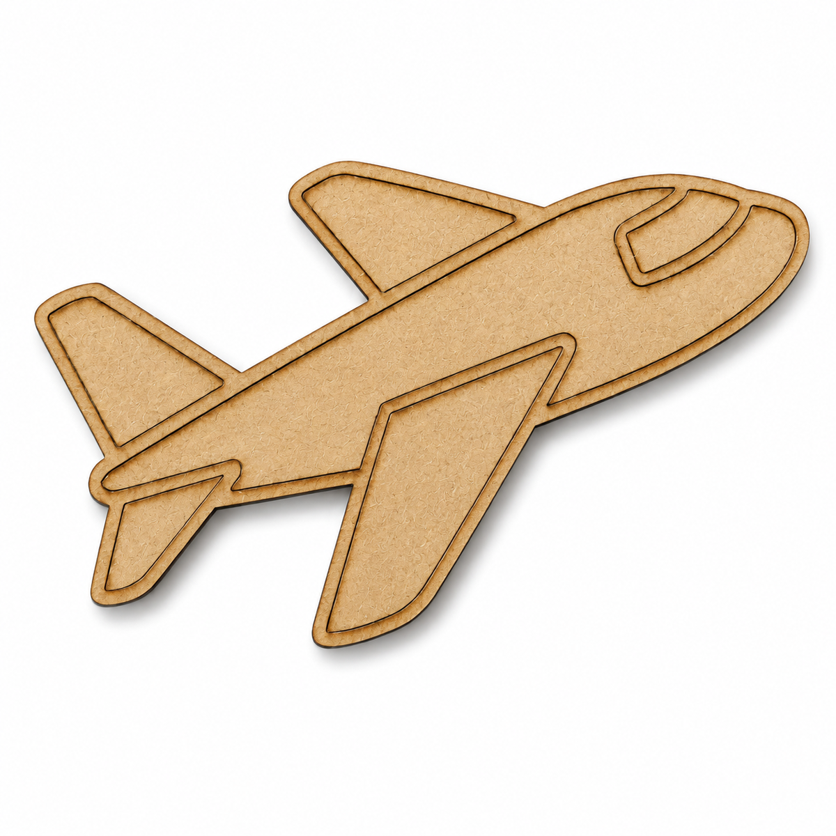 Airplane MDF wooden cutout blank for painting, resin art, kids room décor, nursery decoration, travel-themed crafts, and DIY art projects