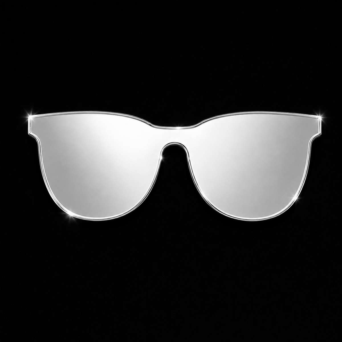 Silver Sunglasses Acrylic Mirror Cutout | Laser Cut Sunglasses Mirror Shape for DIY Crafts, Lippan Art & Wall Decor