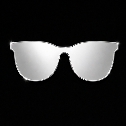 Silver Sunglasses Acrylic Mirror Cutout | Laser Cut Sunglasses Mirror Shape for DIY Crafts, Lippan Art & Wall Decor